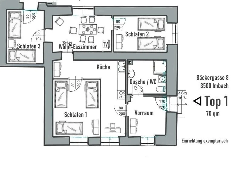 3500: Apartment KREMSTAL / Top 1