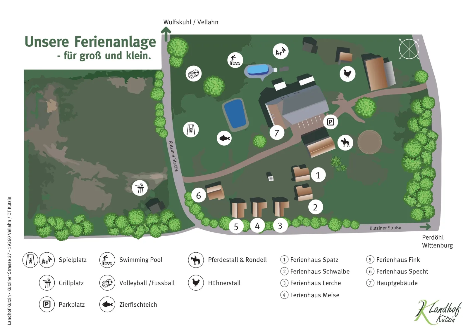 Landhof Kützin Ferienhaus Spatz 1
