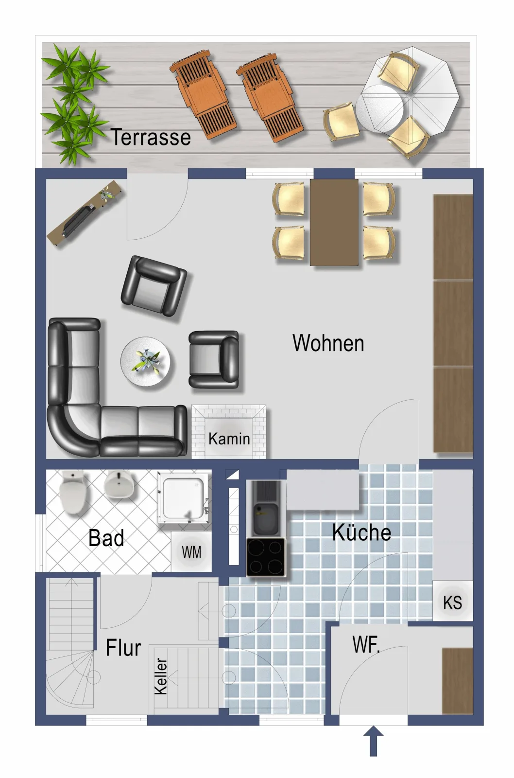 Elbwiesenhaus mit schönen Garten