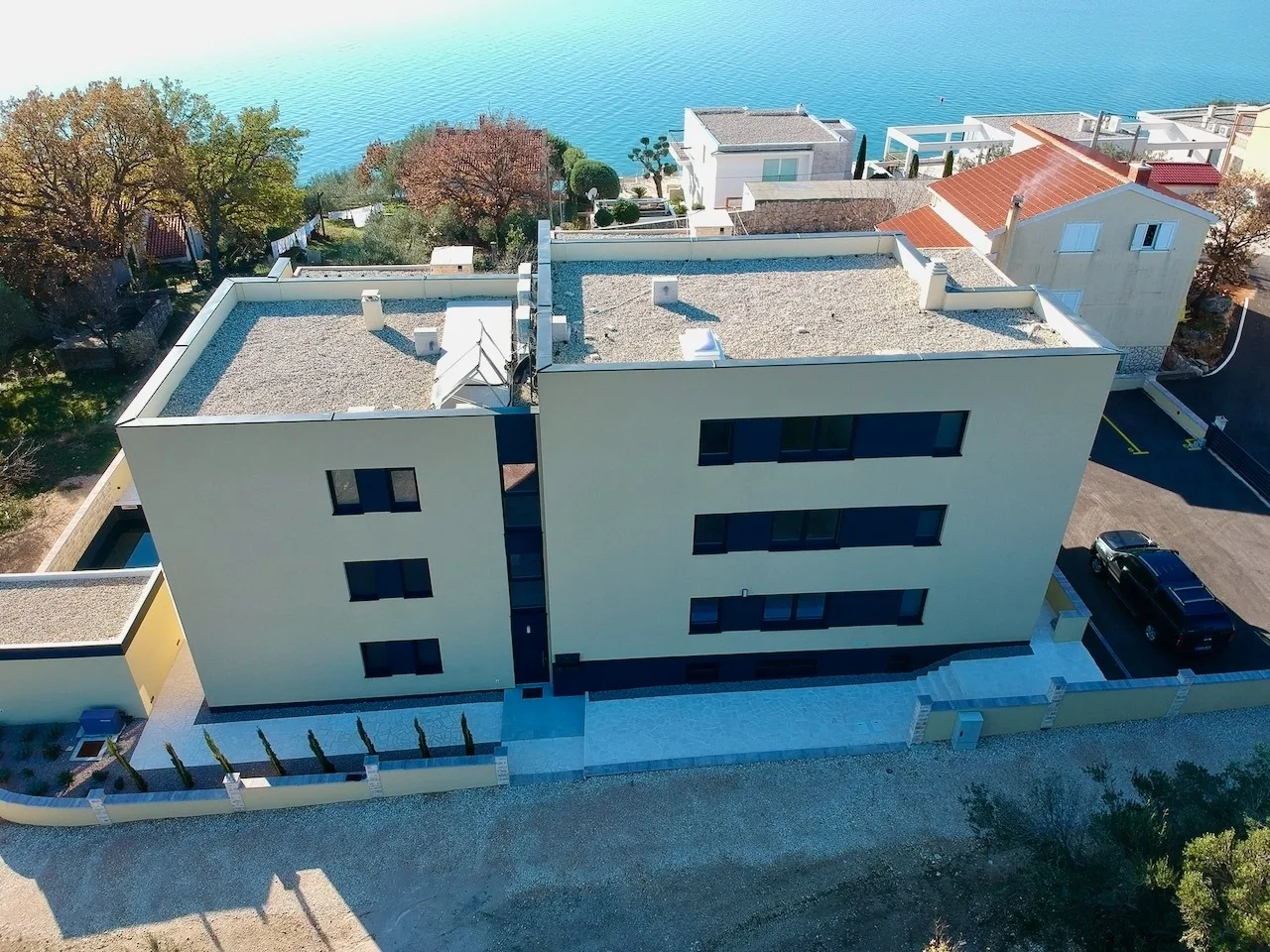 Exklusive Ferienwohnung mit Pool bis 7 Personen nur 60 m vom Strand