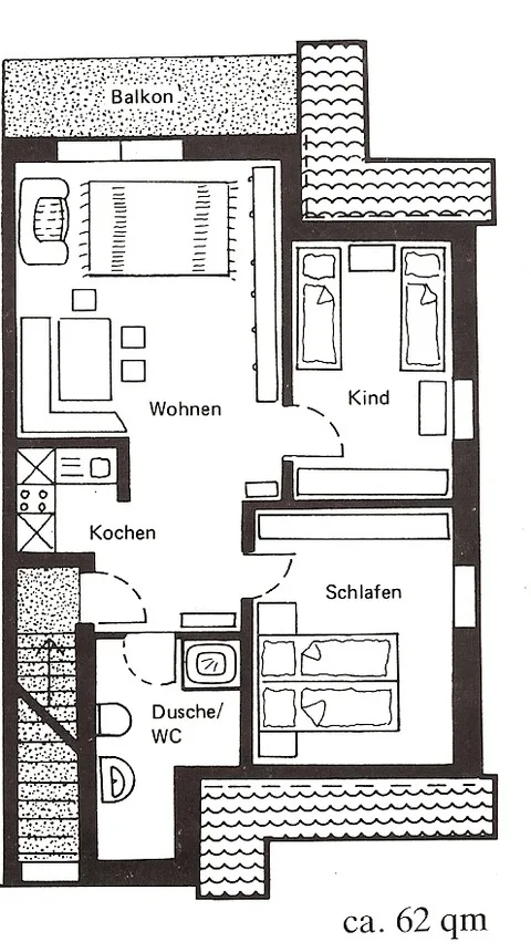 Ferienwohnung Bartels in Petersdorf mit Balkon