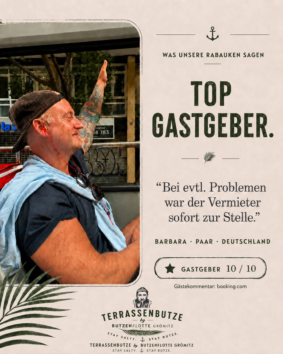 TERRASSENBUTZE by BUTZENFLOTTE Grömitz - XXL Sonnenterrasse