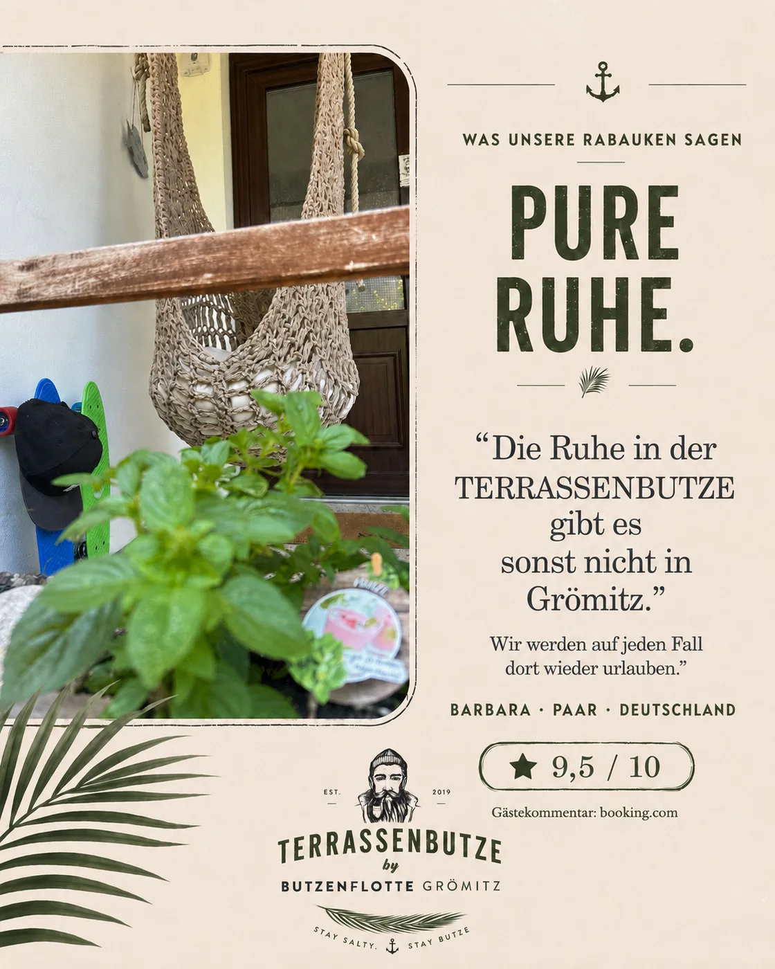 TERRASSENBUTZE by BUTZENFLOTTE Grömitz - XXL Sonnenterrasse