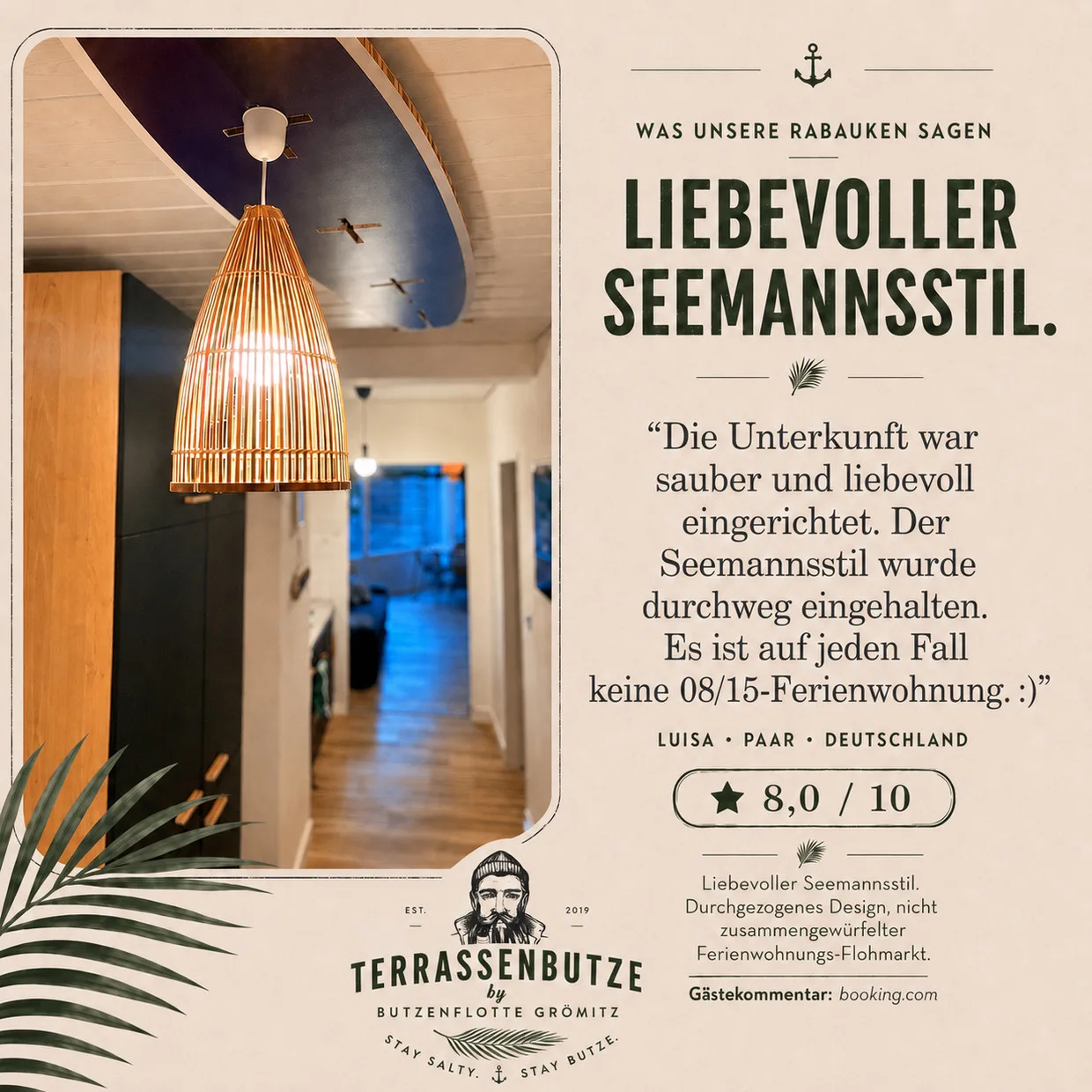 TERRASSENBUTZE by BUTZENFLOTTE Grömitz - XXL Sonnenterrasse