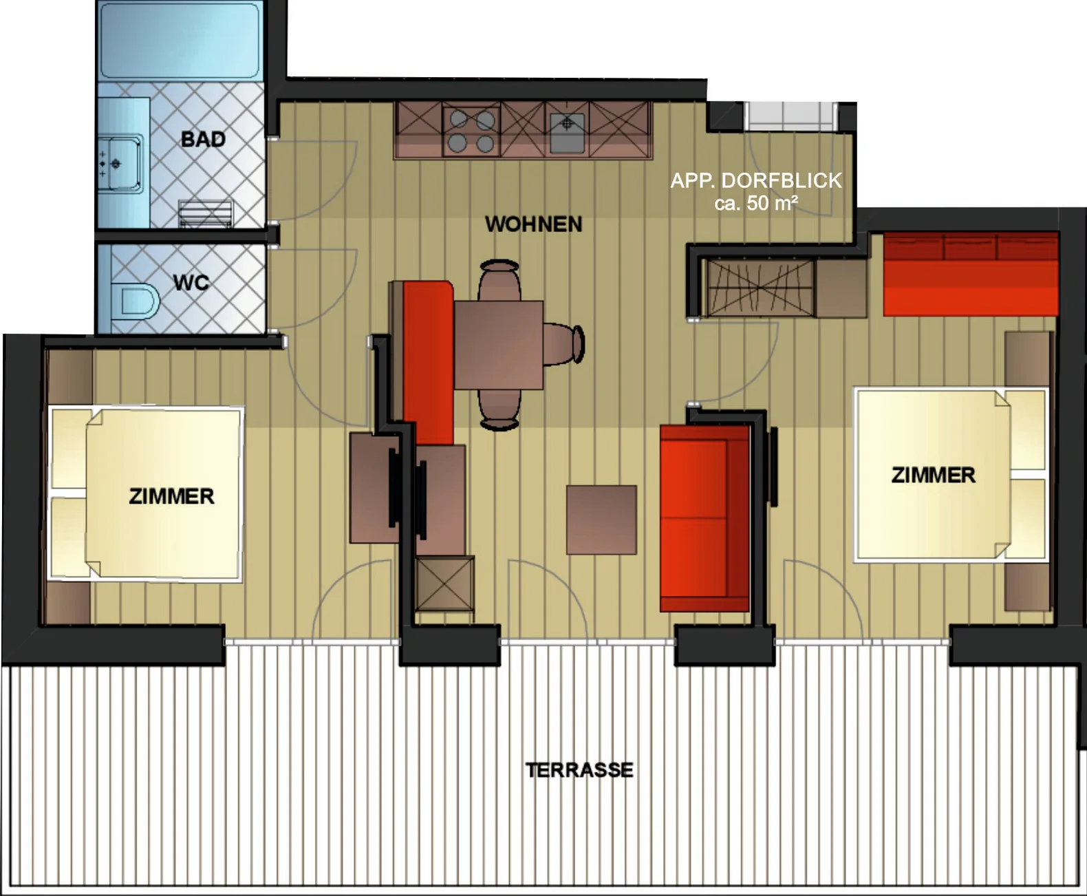 Appartement Dorfblick