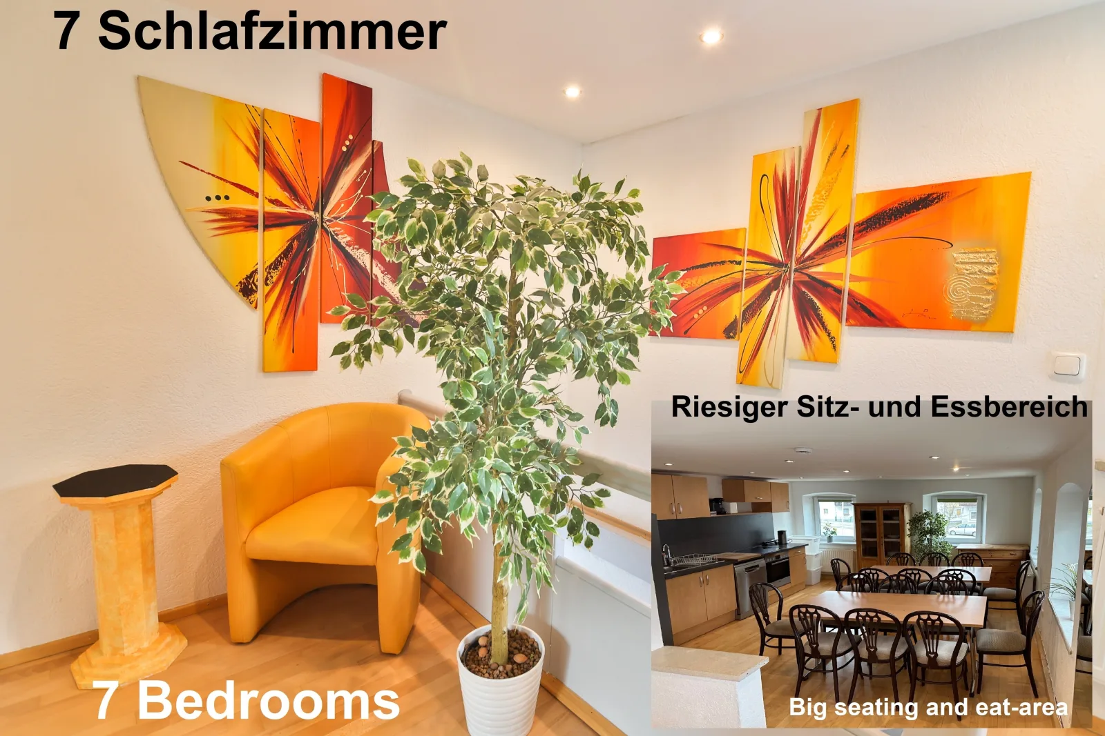 7 Zimmer für 20 Personen+  / Gruppen-Basecamp am See / Neuschwanstein/ München/Oktoberfest