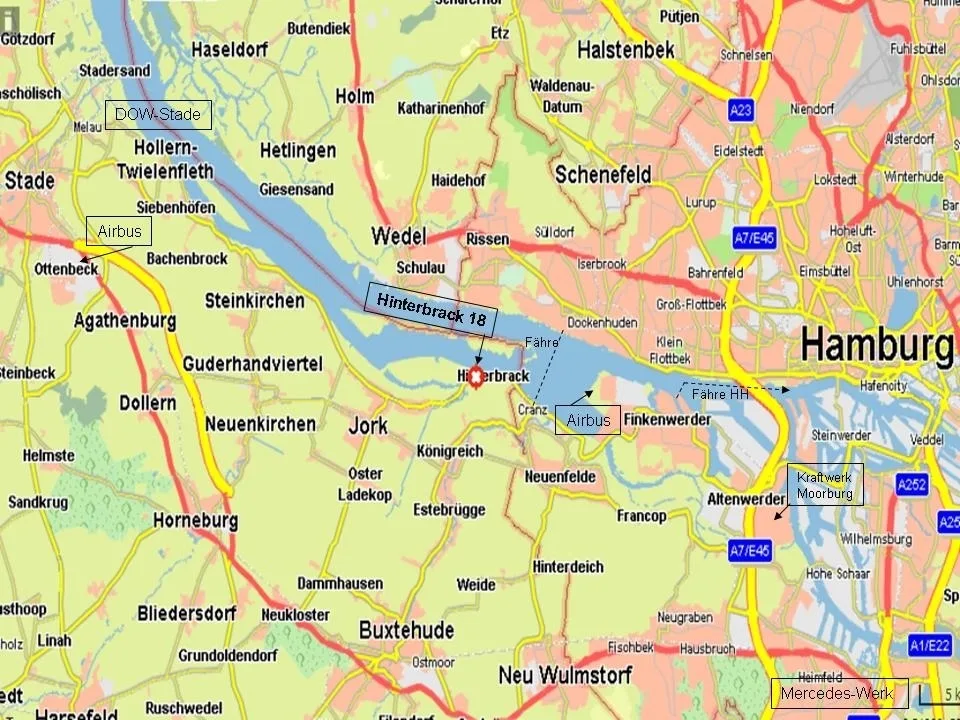 Appartement Jork Altes Land bei Hamburg direkt an der Elbe