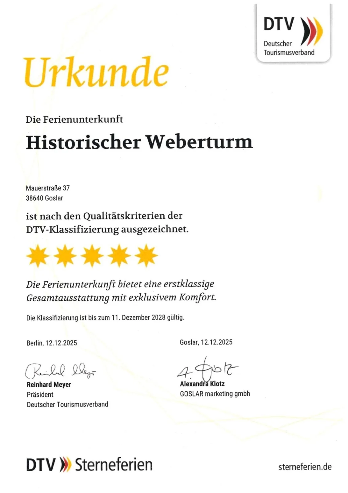 Die 5-Sterne-Ferienwohnung im Weberturm in Goslar