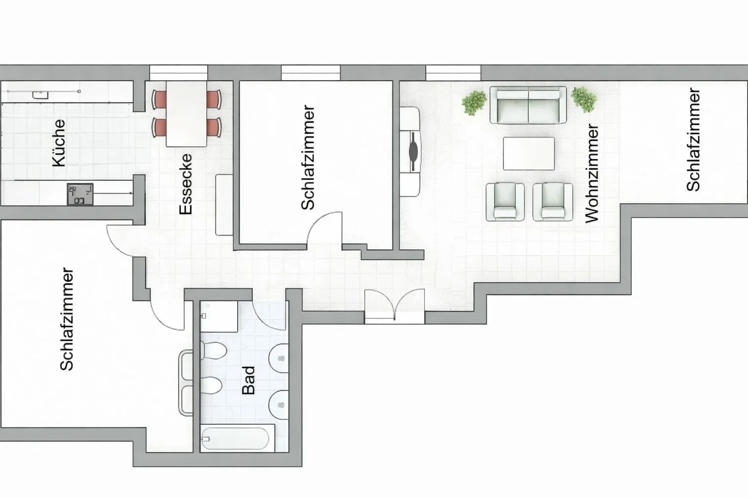 Ferienwohnung  NW 19  mit großer Terrasse