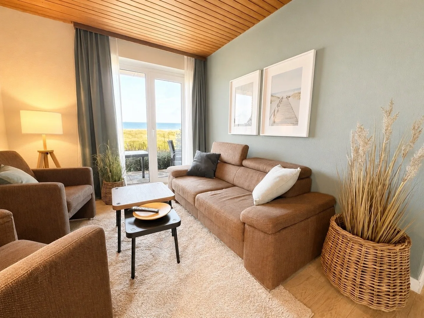 Ferienwohnung  NW 26 Terrasse mit Meerblick