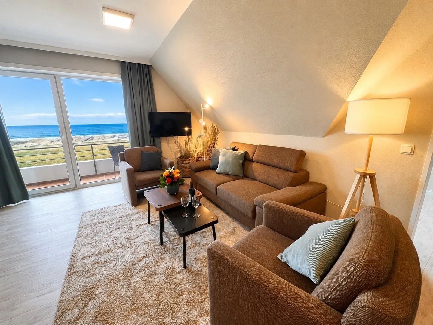 Ferienwohnung  NW 34 Balkon mit Meerblick