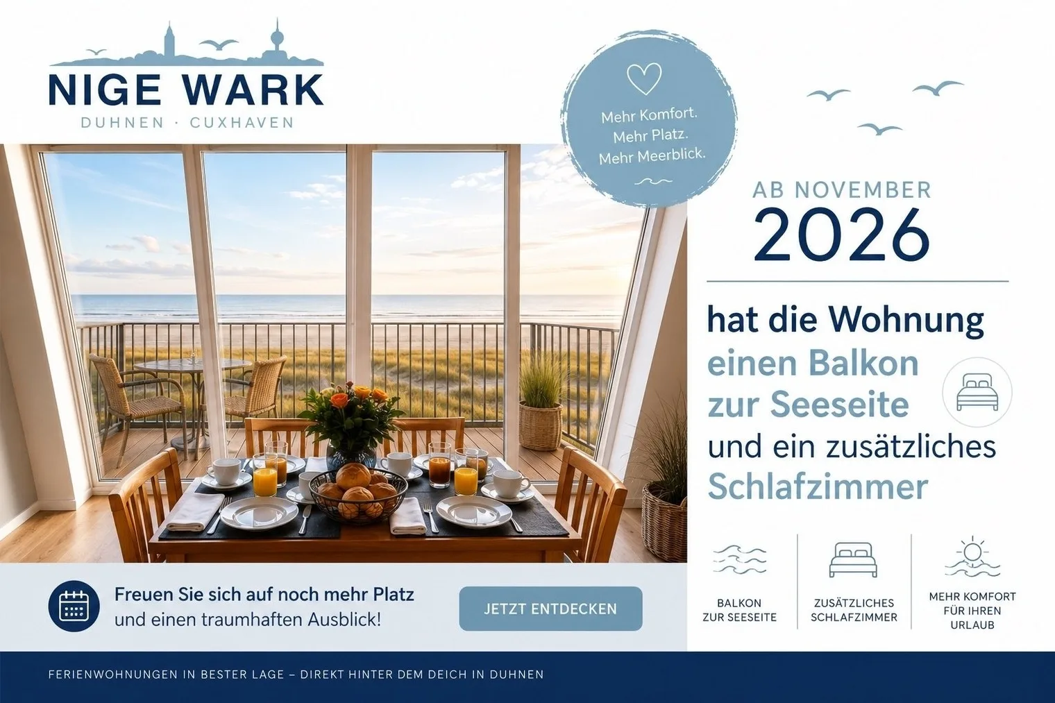 Ferienwohnung  NW 41  Meerblick