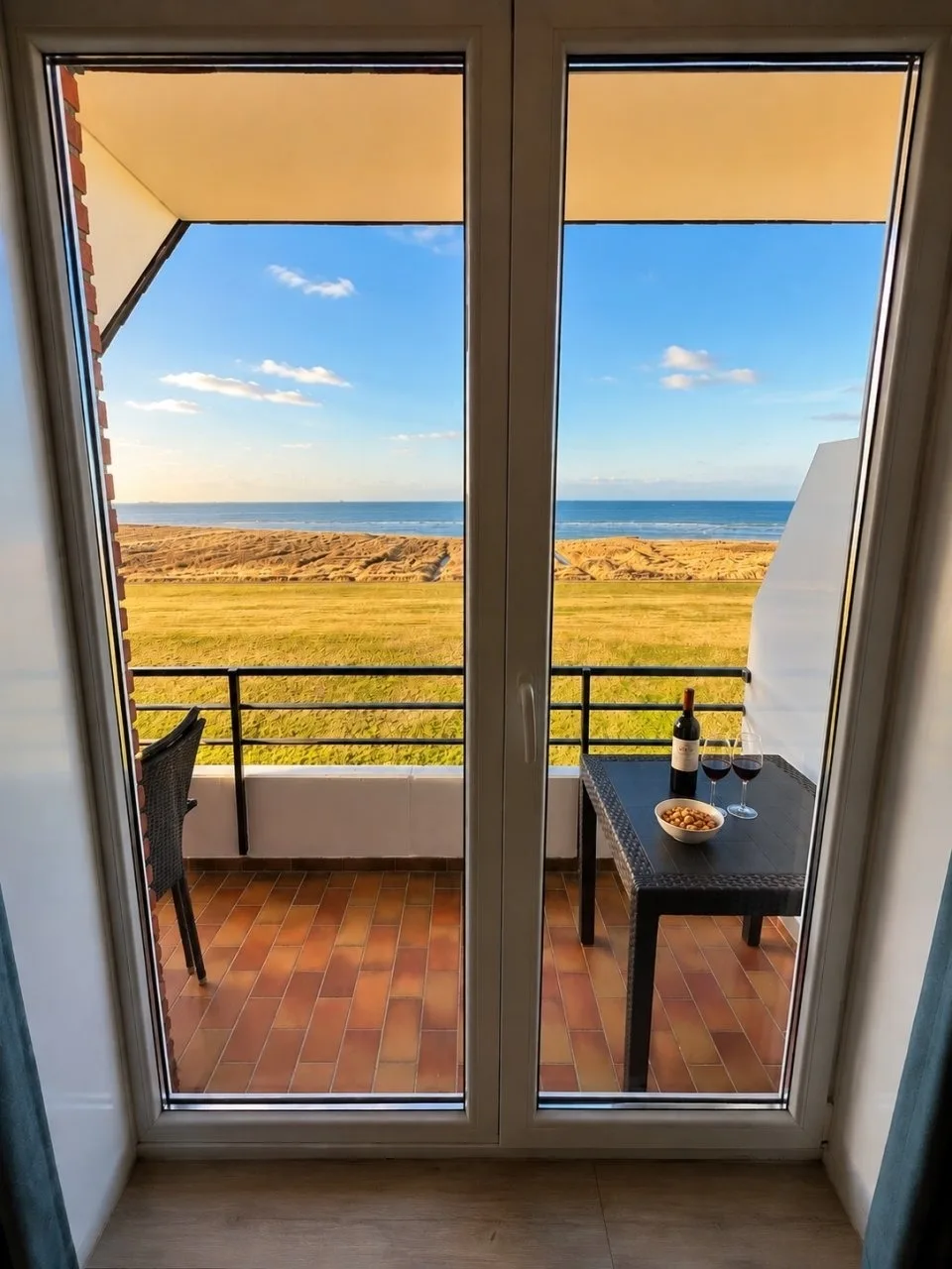 Ferienwohnung  NW 43 Balkon mit Meerblick