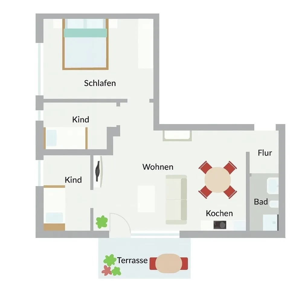 Ferienwohnung NW 21  Meerblick & Terrasse zur Seeseite