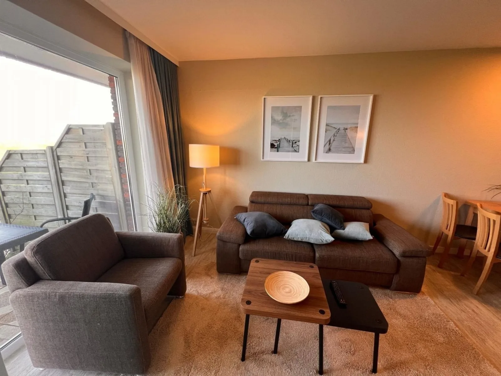 Ferienwohnung  NW 24  Terasse mit Meerblick
