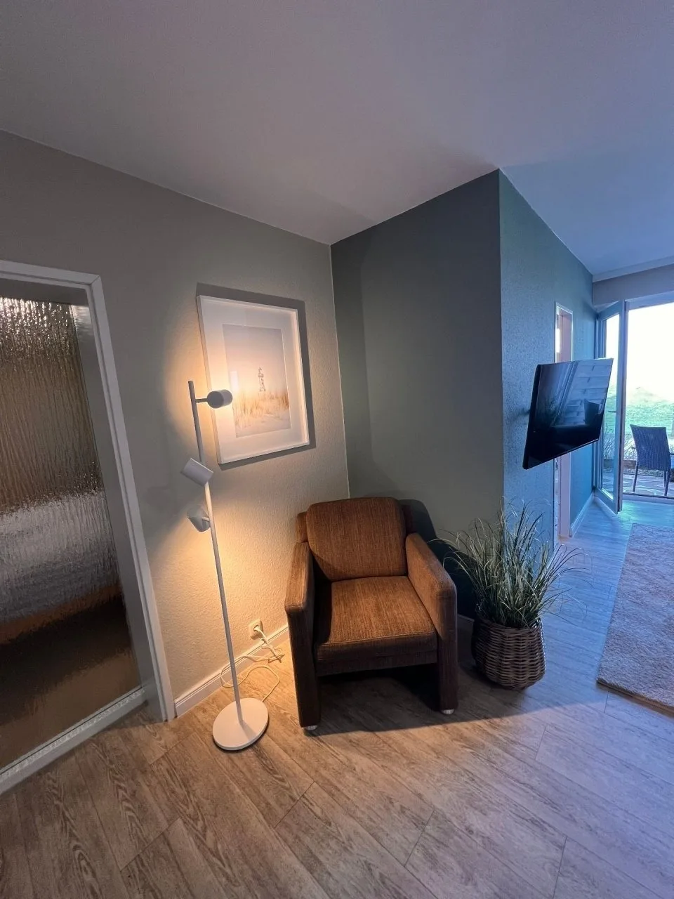 Ferienwohnung  NW 24  Terasse mit Meerblick