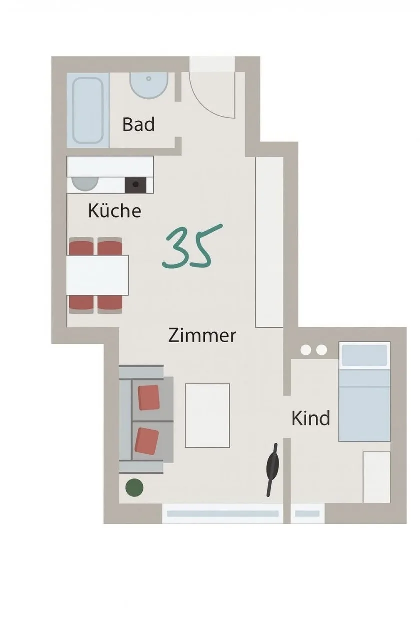 Ferienwohnung  NW 35 Balkon mit Meerblick