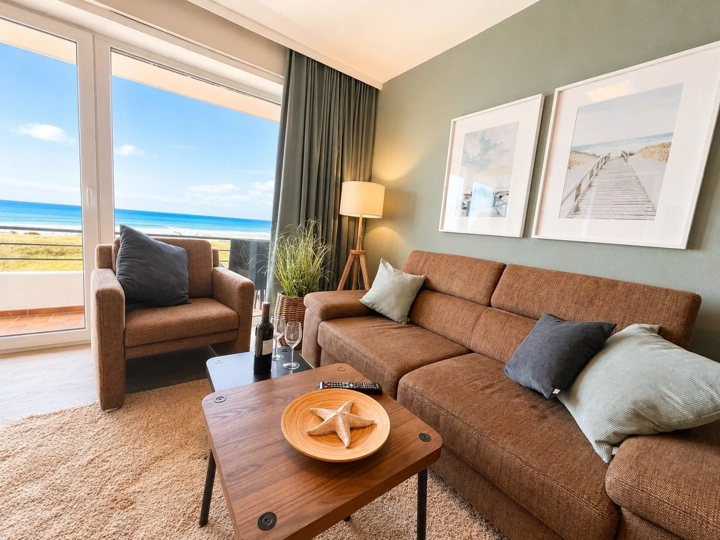 Ferienwohnung  NW 35 Balkon mit Meerblick