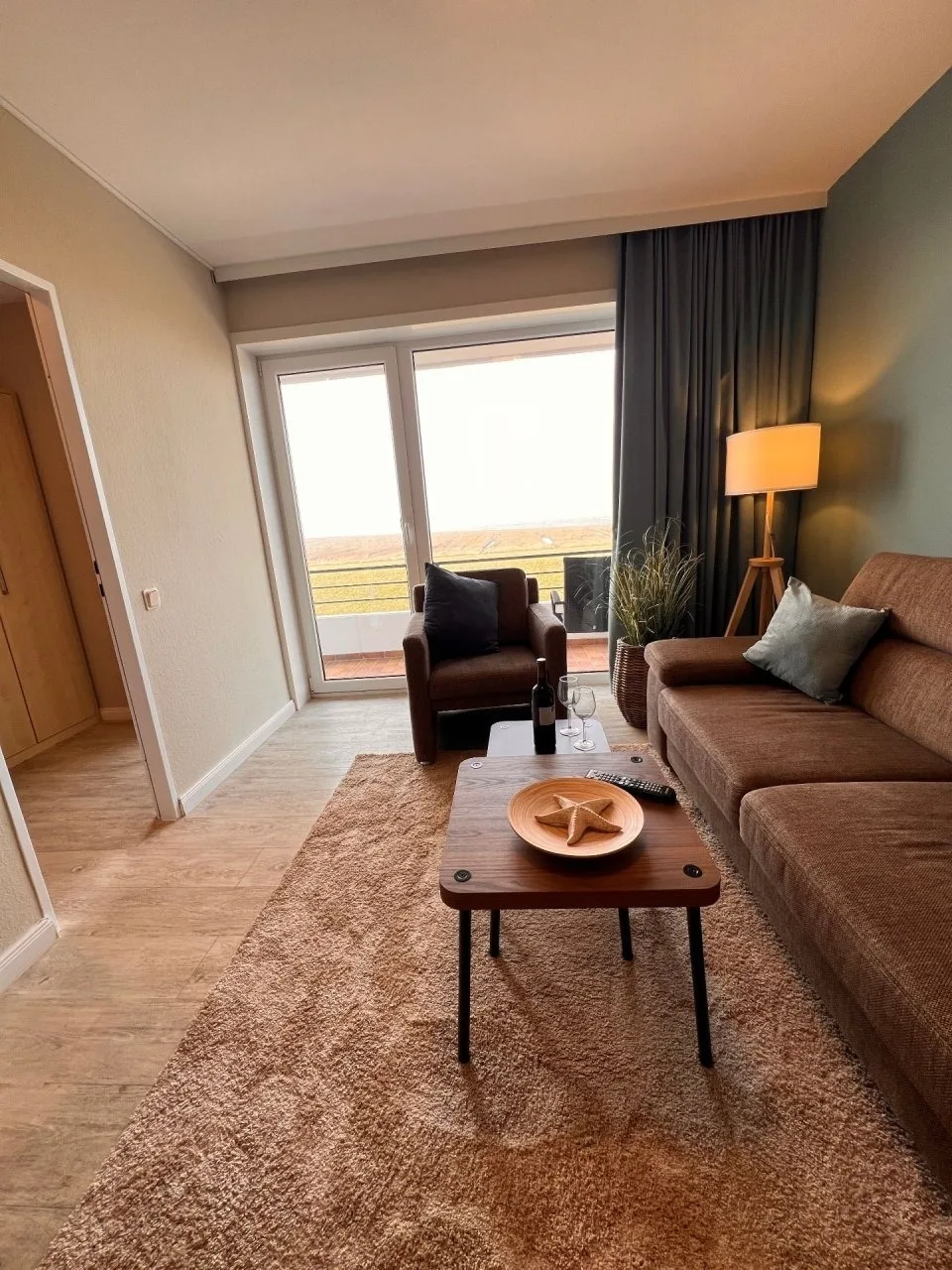 Ferienwohnung  NW 35 Balkon mit Meerblick