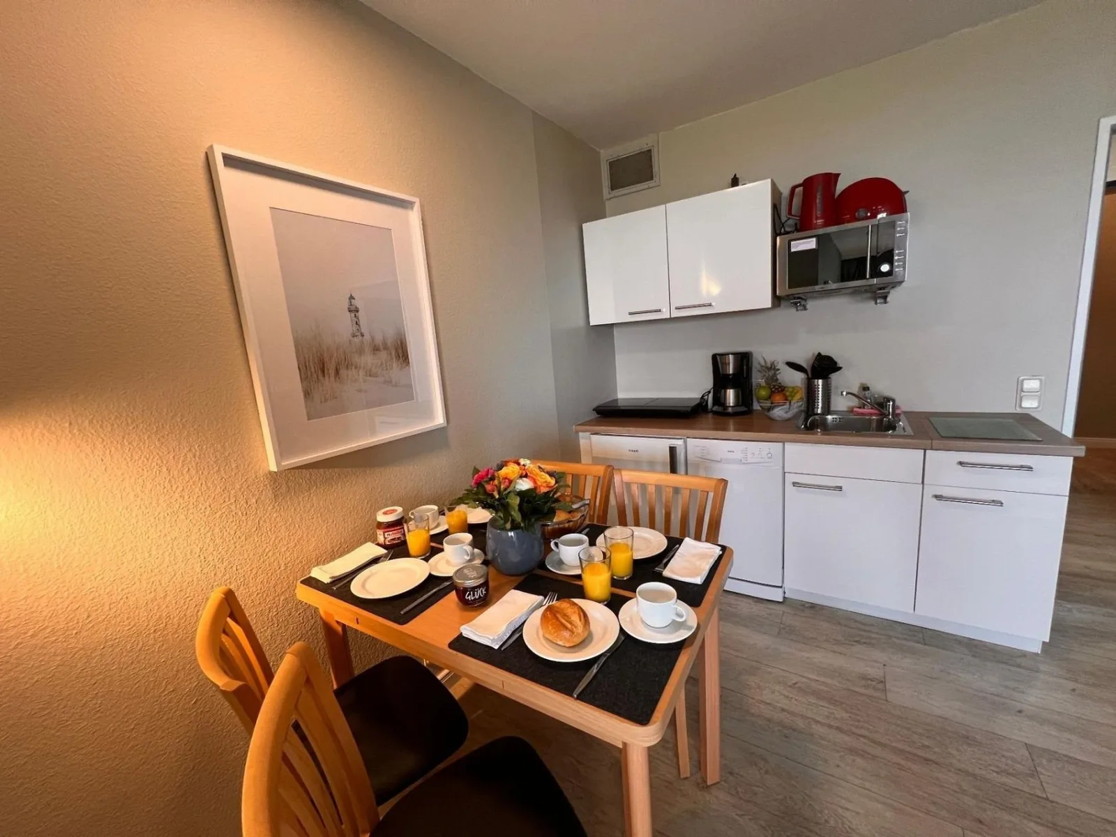 Ferienwohnung  NW 35 Balkon mit Meerblick