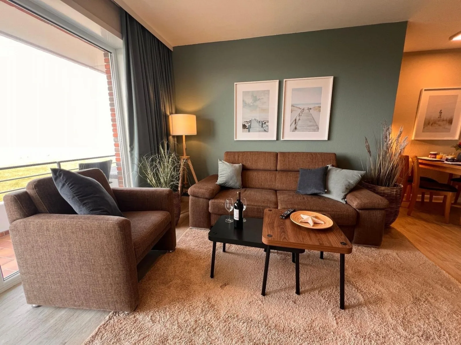 Ferienwohnung  NW 35 Balkon mit Meerblick
