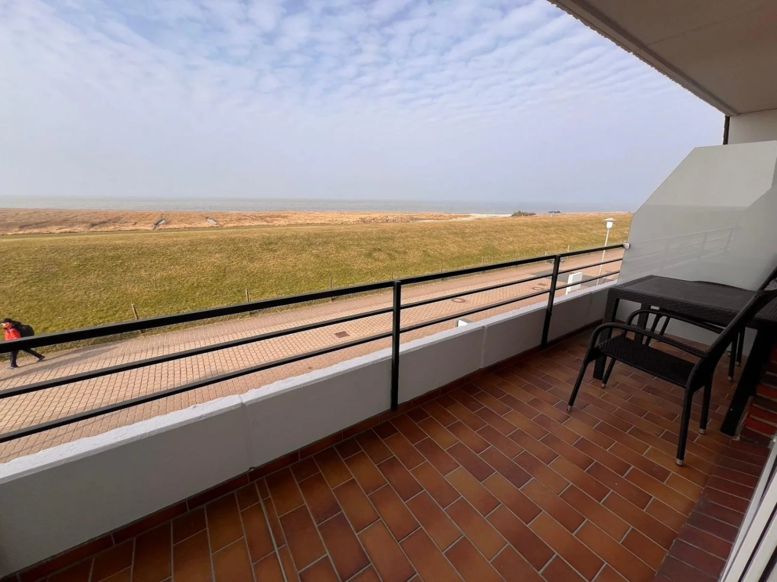 Ferienwohnung  NW 35 Balkon mit Meerblick