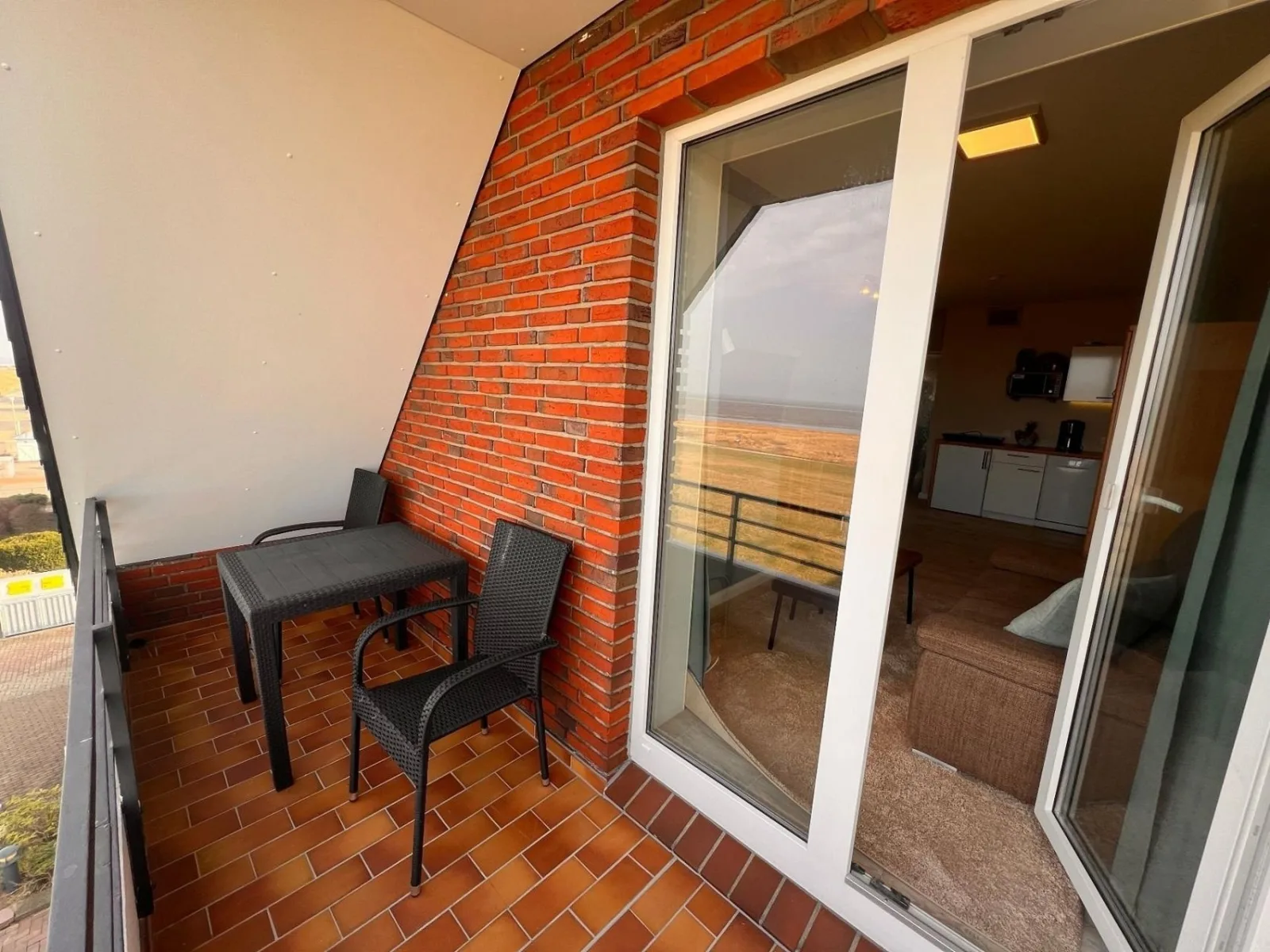 Ferienwohnung  NW 42 Balkon mit Meerblick
