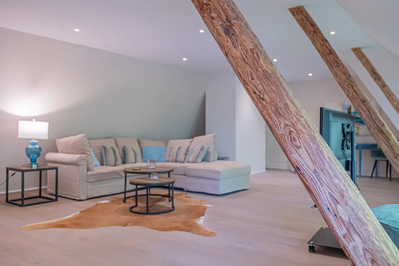 Weiße Reetdachkate Wohnung 1