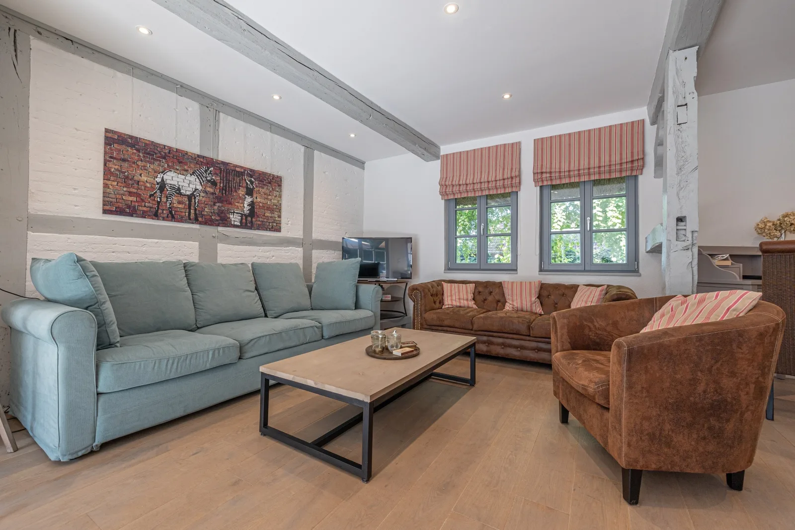 Weiße Reetdachkate Wohnung 2
