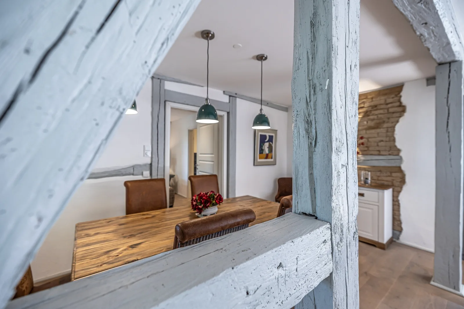 Weiße Reetdachkate Wohnung 2