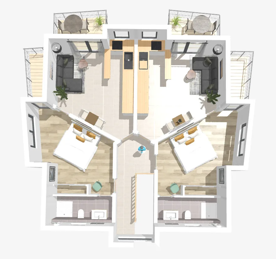 Seehaus Aachblick: 5* Apartment Pfahlbauten 2