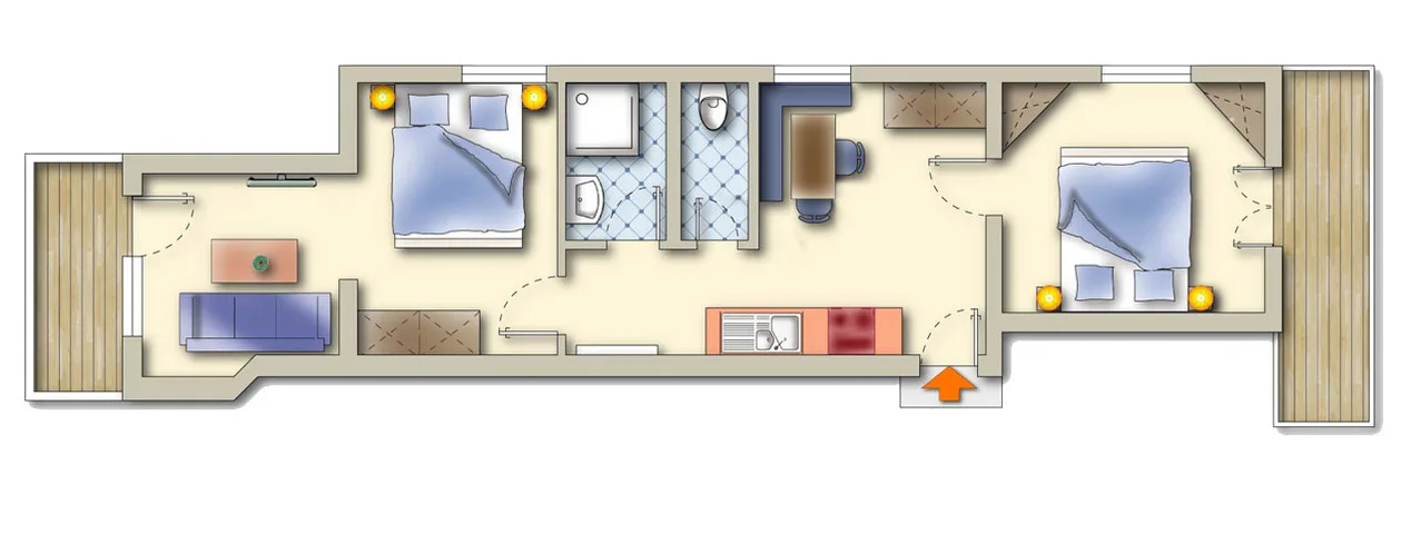 Appartements Enzian, App. Grünberg