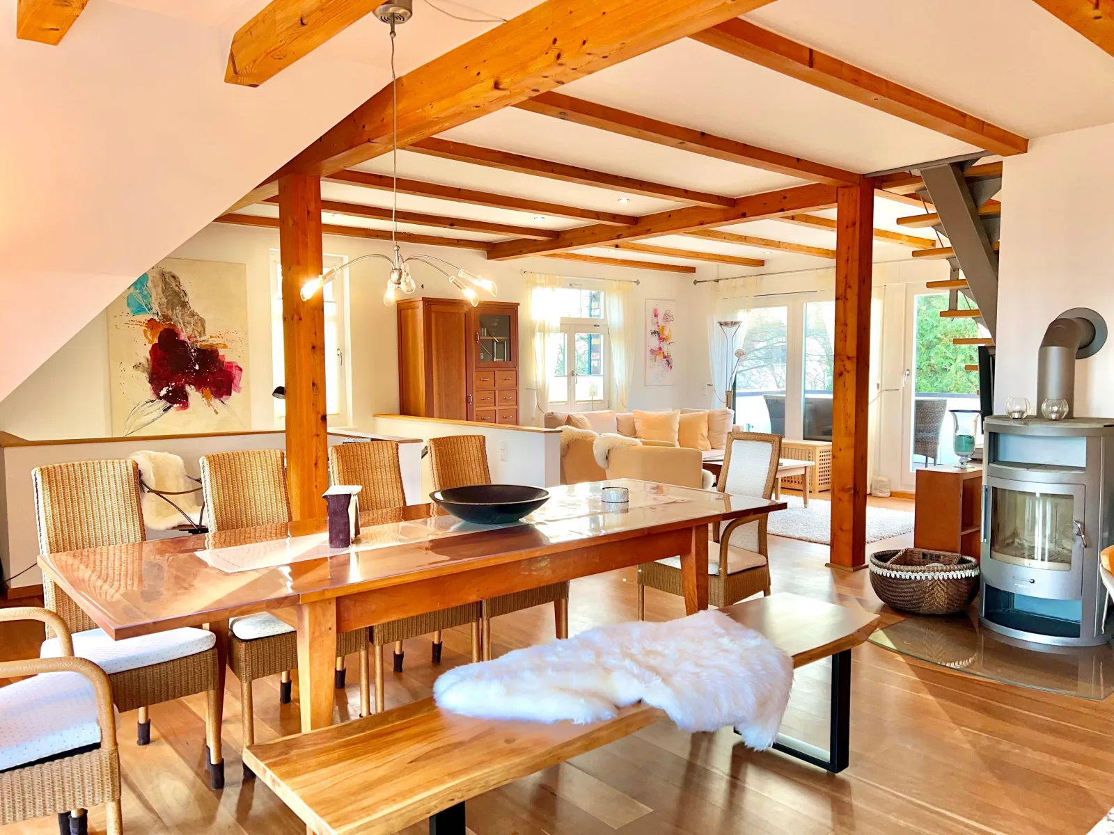 Familienferienhaus Rügenbrise - Gemeinsames Urlauben mit Steg und Boot auf Rügen - alles inklusive und 5 Bäder