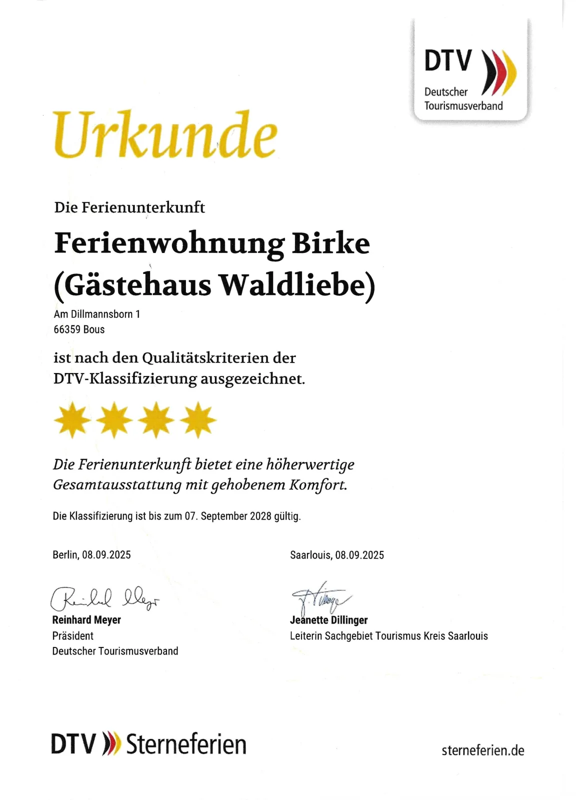 Gästehaus Waldliebe Whg. Birke ****