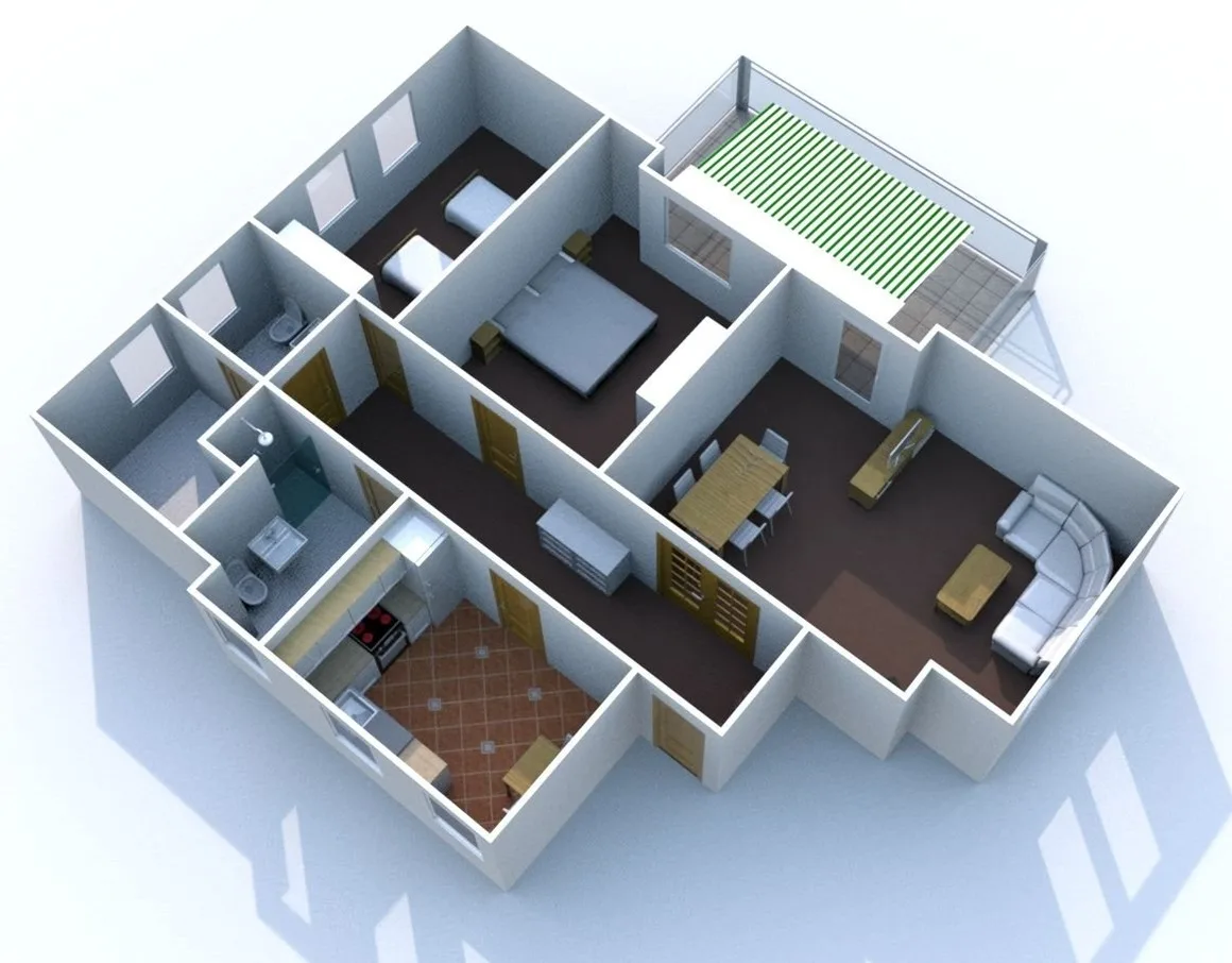 Ferienwohnung Bergmann mit Balkon und Kamin