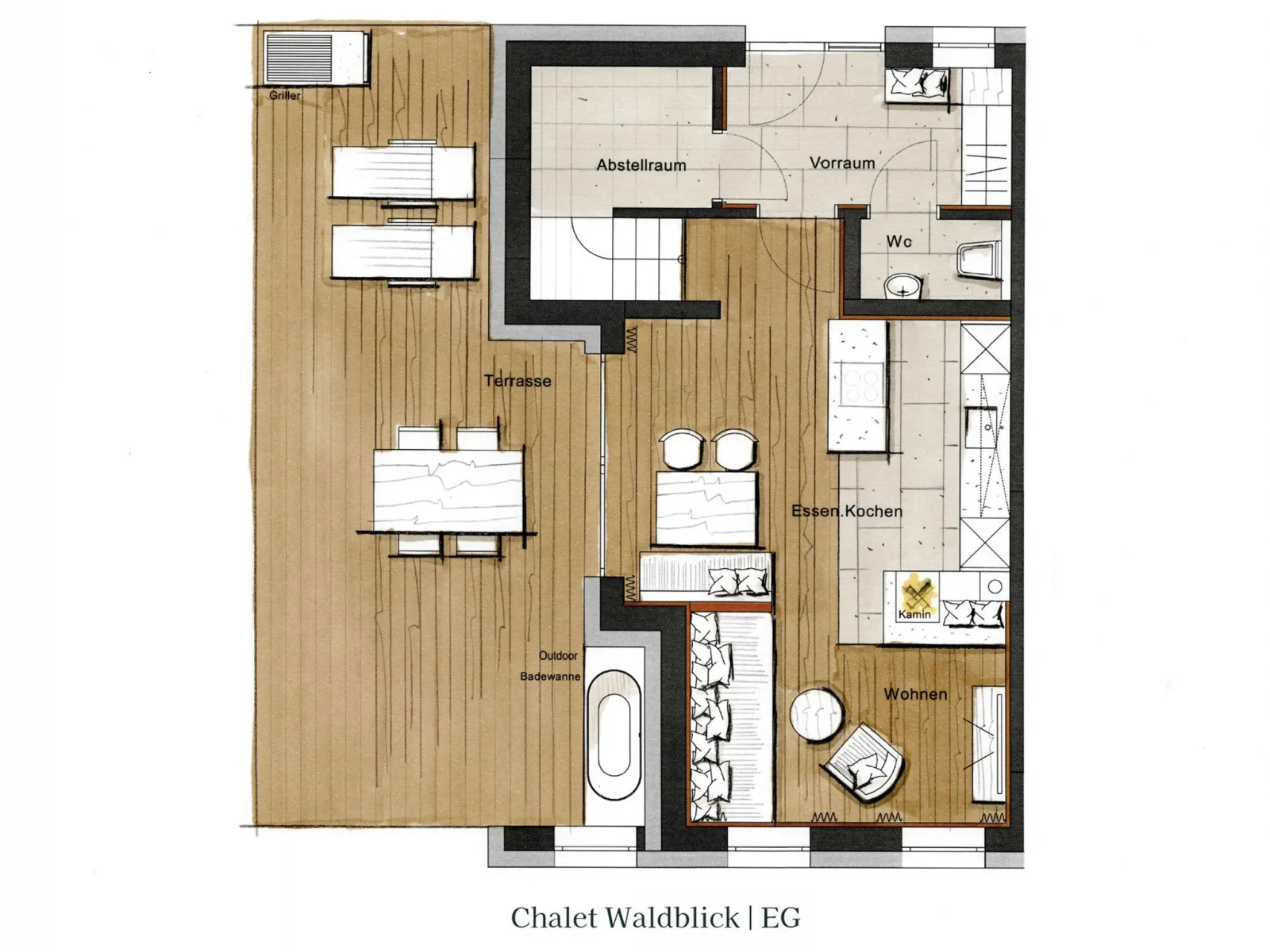5-Sterne Ziegelberg Chalets: "Chalet Waldblick"