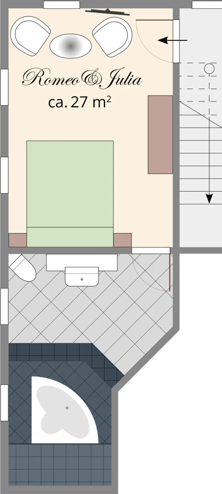 Doppelzimmer Romeo & Julia