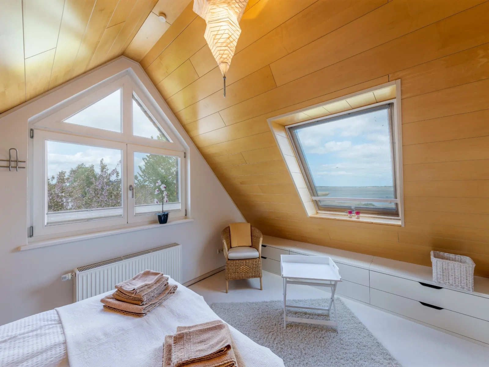 Ferienwohnung - Rügenbrise mit Seeblick mit 3 Bädern, Steg und Paddelboot - alle inklusive