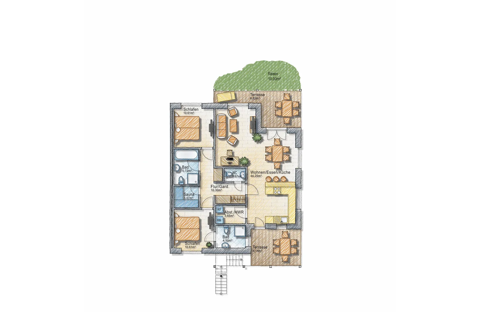 Ocean Two Bedroom mit Sauna