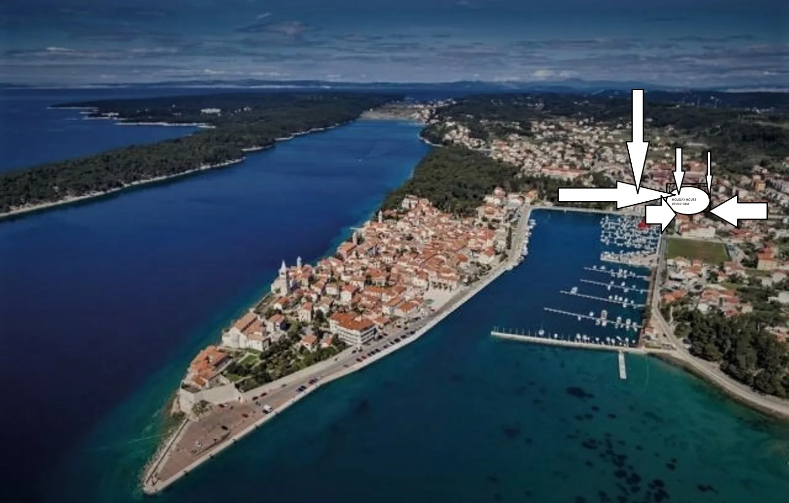 Mile Ferienhaus excellent location close to Rab