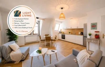 Cinema Apartment Magdeburg - Balkon & Beamer
