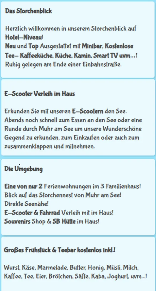 Storchenblick Muhr am Altmühlsee inkl. Frühstück
