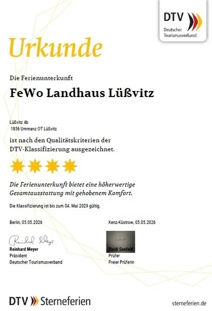 4 Sterne Landhaus Lüßvitz Ferienwohnung - Wallbox