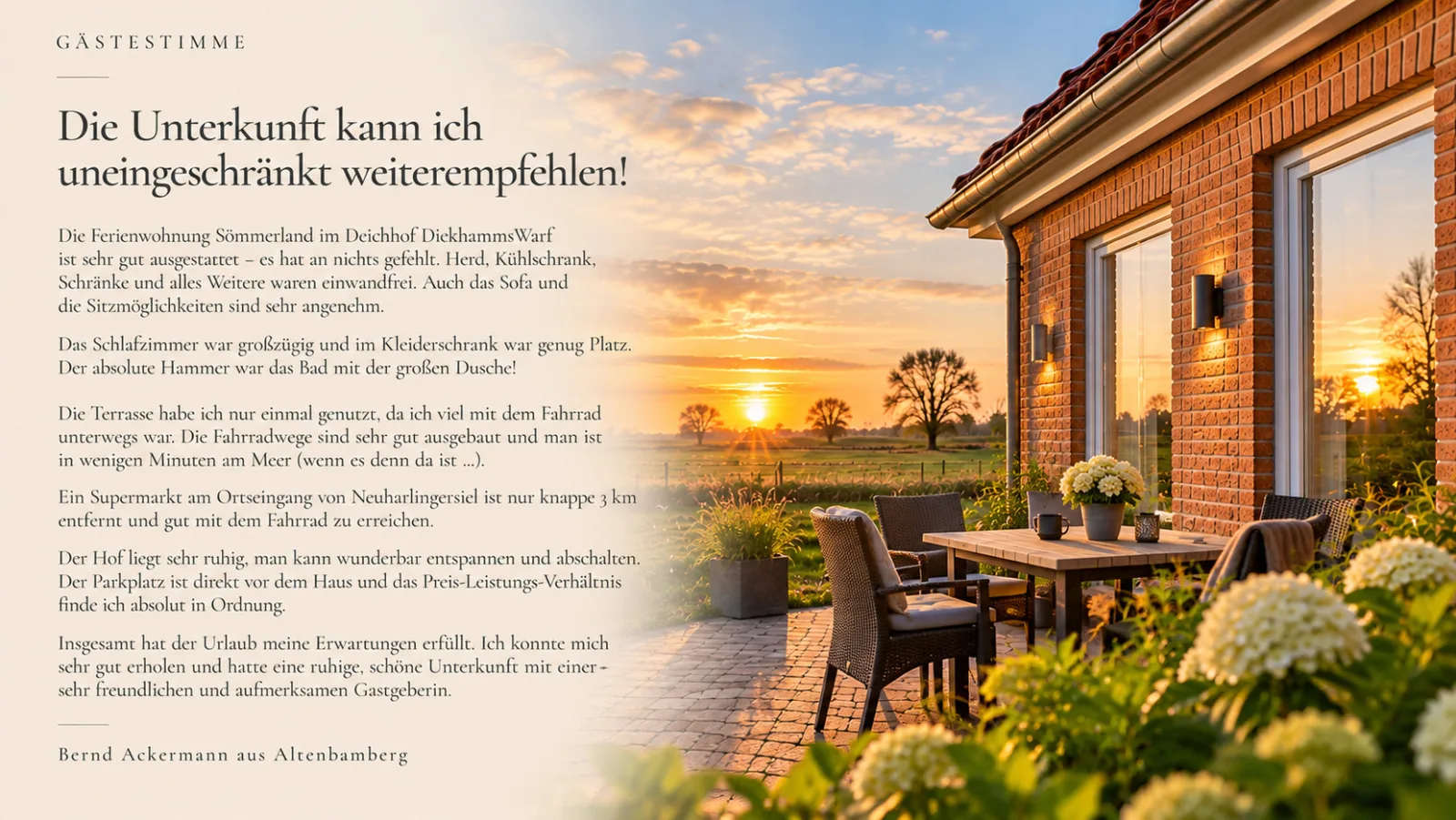 Sömmerland, Exklusive 4-Sterne-FeWo von 2024, Sonnenterrasse, 150 m zur Nordsee, eigener Zugang