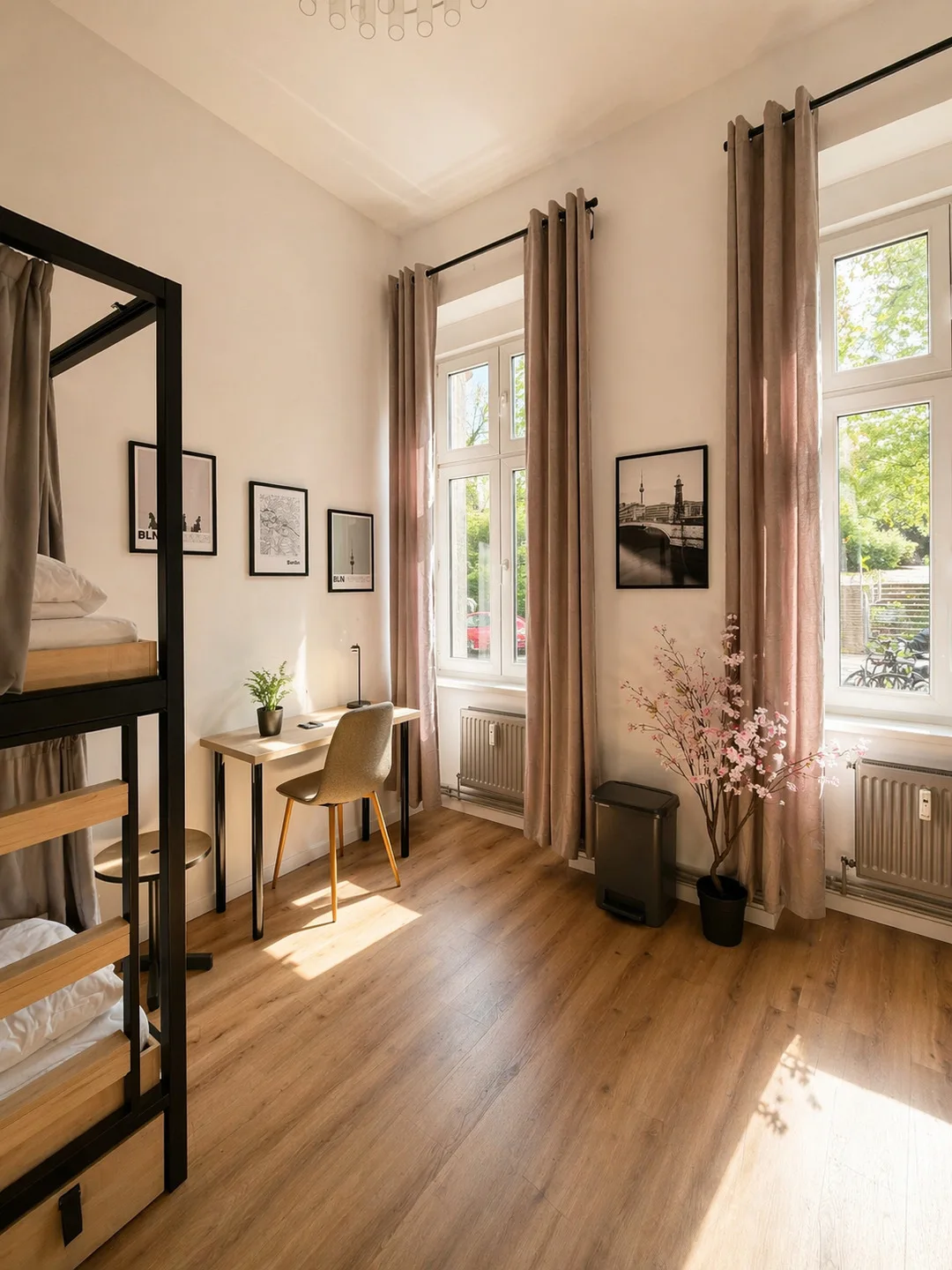 Privates Vierbettzimmer mit modernem Design (Berlin Sleep Club)