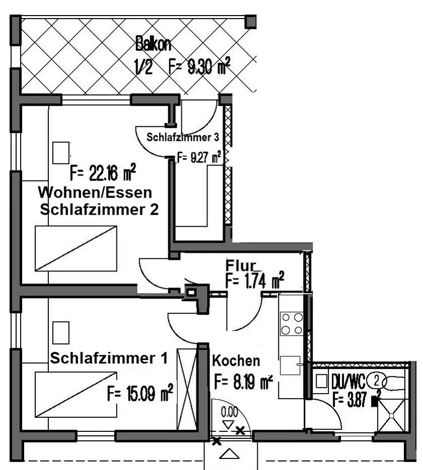 3 Zimmer/ Smartes Wohnen zwischen München & Alpen  (OG-L)