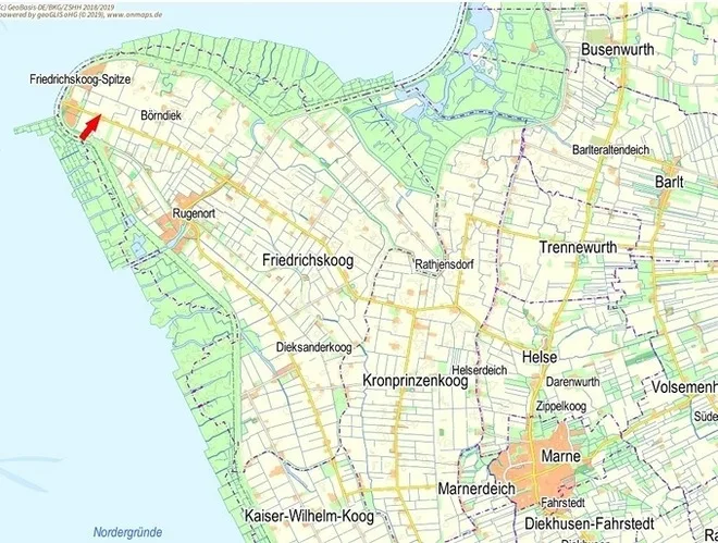 Ferienwohnung Seebär im Haus Seewind nur 800 Meter von der Nordsee entfernt auf 2.800 m² Grundstück