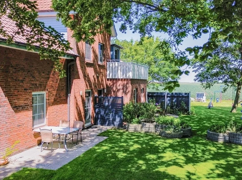 Ferienwohnung Seepferd im Haus Seewind nur 800 Meter von der Nordsee entfernt auf 2.800 m² Grundstück