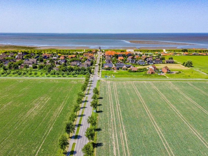 Ferienwohnung Seepferd im Haus Seewind nur 800 Meter von der Nordsee entfernt auf 2.800 m² Grundstück