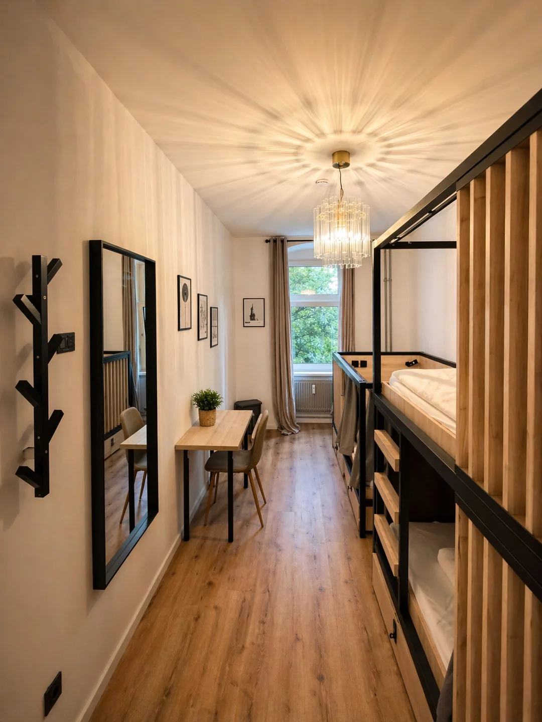 Privates Dreibettzimmer mit modernem Design (Berlin Sleep Club)